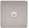 Schneider Electric Ultimate Screwless Flat Plate - Single TV Aerial Socket, GU7410WPN, Pearl Nickel with White Insert