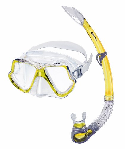 Mares Schnorchelset Wahoo mit Tauchmaske und Schnorchel für Erwachsene (gelb)