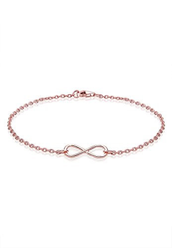 Elli Armband Damen Infinity Unendlichkeits Symbol in 925 Sterling Silber rosé vergoldet