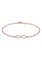 Elli Armband Damen Infinity Unendlichkeits Symbol in 925 Sterling Silber rosé vergoldet