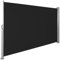 tectake® Toldo Lateral Retráctil, Separador de Ambientes Exterior, Tela Toldo Impermeable 240g/m², Protección Solar, Viento, Privacidad, Toldos Exterior Terraza, Biombo Exterior - 200x300cm Negro