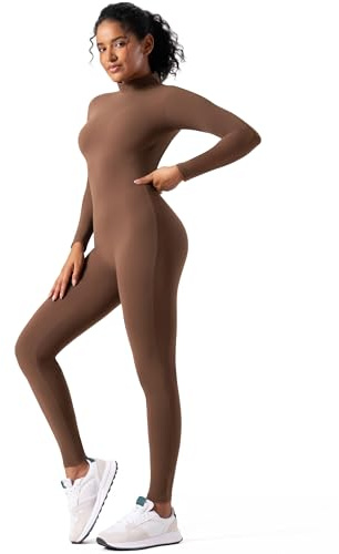 speerise Einteiler für Erwachsene, hoher Halsausschnitt, Reißverschluss, Ganzkörperanzug, Bodycon, Jumpsuit für Damen