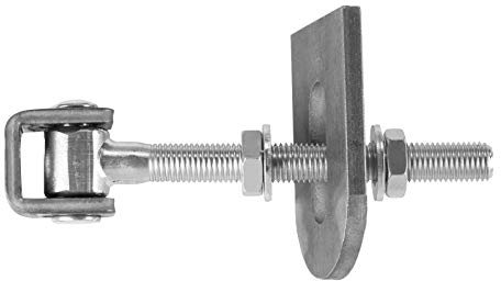 2 x Gond de Porte réglable M16 x 185 mm avec Patte à Souder à Forme de U Ferrure pour Portail Charnière pour Porte en