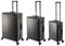 Travelhouse Koffer Oslo · 3-teiliges Set · Komplett aus Aluminium · 4 leiselaufende Doppelrollen · TSA · Reisegepäck Reisekoffer · Vol. S-44L · M-72L ·L-102L· Schwarz