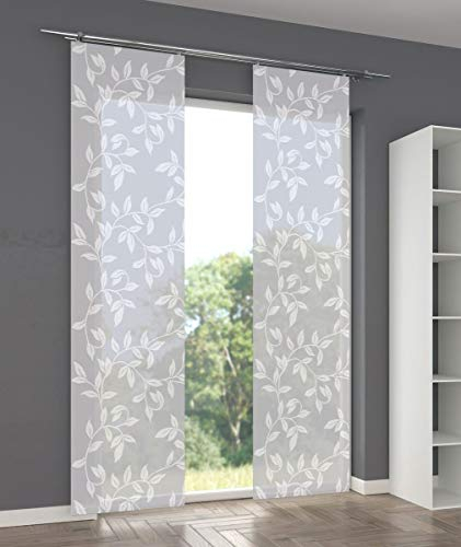 Schiebegardinen nach Maß Horizonte, hochqualitative Wertarbeit, Maßanfertigung, Schiebevorhang,Flächenvorhang, Raumteiler, Flächengardine, inkl. Laufwagen (225cm Höhe x 60cm Breite)