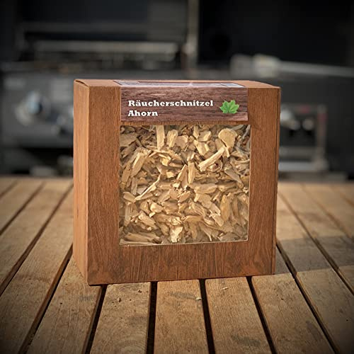 Landree Räucherschnitzel Ahorn WoodCuttings, 3L Box, Familien BBQ-Holzhof aus Schleswig-Holstein