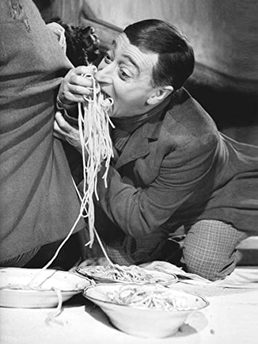 Generico Totò Band der Ehren, Totò Mangia Spaghetti – Druck auf Leinwand – UV-Druck hoher Qualität – Dekoration für Wohnzimmer, Schlafzimmer, Wohnzimmer (100, 70)