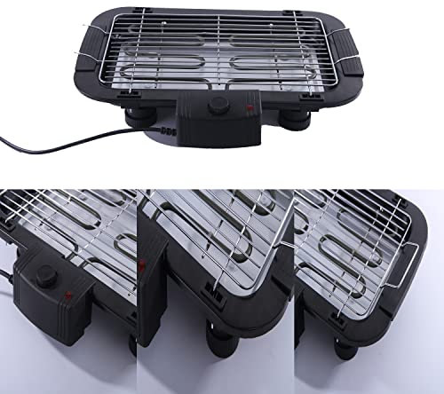 Electric Grill - 8.27*14.17in Portable Electric Grill Indoor W/Stainless Steel Heating Elements Smokeless Electric Grill Indoor BBQ Grill Indoor Smokeless - Variable Temperature Indoor Grill Smokeless