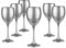 Glasmark Krosno s À Set De 6 s À Blanc 300Ml Rouge s A Pied Ensemble De s À Argent