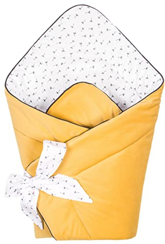 Pepi - Baby Pucksack - Baby Pucktuch 75×75 cm - Pucksack Baby Sommer - Baby Pucksack Winter - Pucksack für Neugeborene - Pucktuch Baby - Baby Kleidung - Einschlagdecke - Indian Summer Mit Velvet