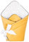 Pepi - Baby Pucksack - Baby Pucktuch 75×75 cm - Pucksack Baby Sommer - Baby Pucksack Winter - Pucksack für Neugeborene - Pucktuch Baby - Baby Kleidung - Einschlagdecke - Indian Summer Mit Velvet