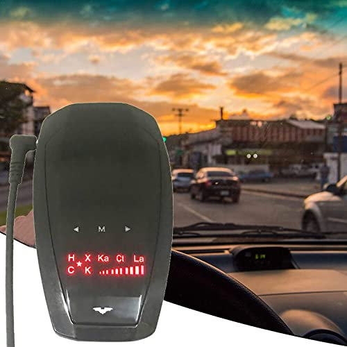 HJJH Voiture Détecteur De Radar, Système D'alerte Vocale, Compteur De Vitesse en Mode Ville Et Autoroute, Routes en Temps réel avec Voix alerteAffichage