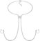 LAURITAMI Fake Brustwarzenpiercing Nippelpiercing mit Halsketten Schmetterling Non-Pierced Nippelschmuck für Frauen Edelstahl