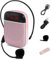 Portable Bluetooth Voice Amplifier, Rechargeable Wired Mini Speaker with Microphone, Use in Classroom, Meeting, Promotions and Outdoor Activities, for Teachers, Tour Guides, Coaches and More(Pink)