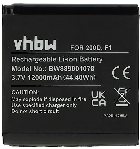 vhbw Akku kompatibel mit Pure Evoke D4, D4 Domino, D6, F4, H4, H4 Prestige, H6, H6 Prestige, D4 Mio digital Radio (12000mAh, 3,7V, Li-Ion)