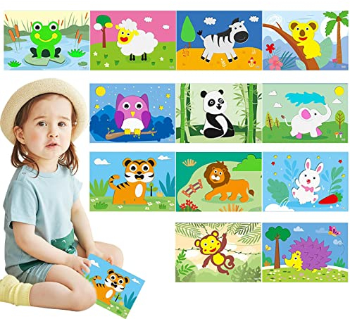 3D-EVA-Schaumstoff-Aufkleber, 3D-selbstklebendes Schaumstoff-Puzzle | DIY selbstklebendes kreatives Vorschul-Lernpuzzle Spielzeug für Partyzubehör Keloc