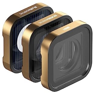 PolarPro - GoPro Hero 9, 10, 11 & 12-3er-Pack - Mist(1/4) - BlueMorphic - SilverMorphic - CinemaSeries Glass - Nebelstreuung und kreative Streifen