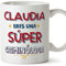 MUGFFINS Tazas Personalizadas para CRIMINÓLOGA mujer - En Español - Eres Súper - 11 oz / 330 ml - Regalo Personalizable original y divertido