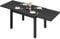 YITAHOME 180/90cm Gartentisch Ausziehbarer, Vollaluminium-Gartentisch, Aluminium-Rahmen und -Tischplatte, Wetterfest, für Outdoor & Indoor, Garten, Rasen, Balkon, 180/90 x 82 x 75cm, Schwarz