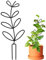Decorhome Gartenspalier, Metall-Pflanzenspalier für den Innenbereich - Metallständer für Pflanzen,Kletterblattform-Gartenspalier für Topfpflanzen, Zimmerpflanzen und Gartenpflanzen