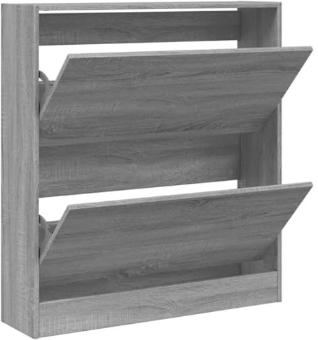 vidaXL Schuhschrank Grau Sonoma 80x21x87,5 cm Holzwerkstoff