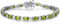 FANCIME Tennisarmband Damen 925 Sterling Silber Peridot Tennis Armband Geburtsstein Geschenk Schmuck für Damen Mädchen, Länge 19 cm