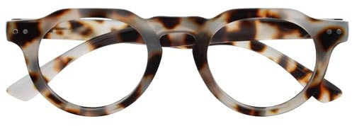 OPULIZE RIO Lesebrille mit Blaulichtfilter - Oben Abgeflachter Rahmen - Brauner Schildpatt - Damen & Herren - Federscharniere - B53-2 - +1.50