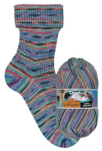 Opal Lieblingsplatz (425m) 4-fädig Garn - Wollmischung, zum Stricken von warmen Socken mit einzigartigen Farbmustern, 11460, 1 x 100g