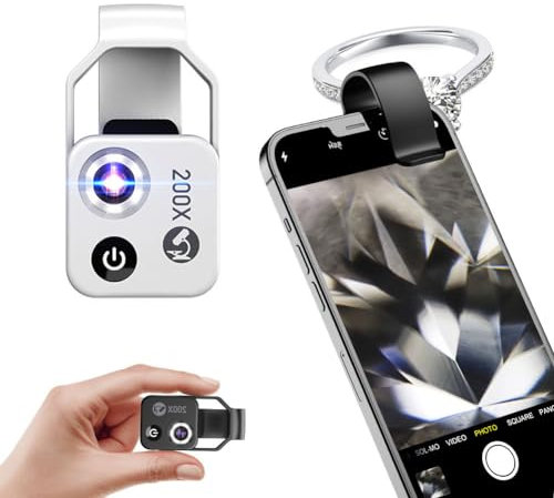 Nanosight X200 Nano Zoom Objektiv für iPhone - 200x Vergrößerung, Weiß