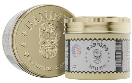Bandido Matte Clay 125 ml – Haarwachs Männer Starker Halt – Matt Paste Haare Herren – Haarwachs Matt – Pomade Herren – Gel Haare Männer – Haarprodukte für alle Haartypen