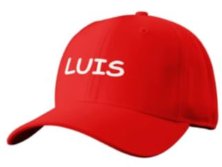 ZPUBLI+ Gorra de béisbol Personalizada con Nombre Bordado. Bordado Colores y Opciones de personalización. Gorras para niños y Adultos. (FR/ES, Letras, S, Niños, Rojo)