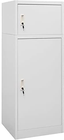 Buzaza Sattelschrank Hellgrau Stahlschrank 53x53x140 cm Stahl Sattel Pferd