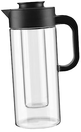 Alipis Cold Kettle Glass Water Pot Jug Juice Bottle Tea Glass Kettle Stainless Strainer for Home Office Use Water Jug Lid
