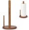 E-ROOM TREND Wooden Paper Towel Holder | Acacia Wood Natural Color Paper Holder Stand Countertop Kitchen Bathroom Roll Organizer | for Dining Table Home(ZJ001A)