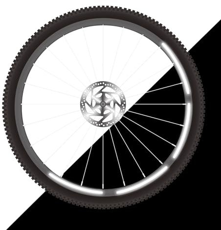 Reflektoren Aufkleber,64er Set Fahrrad Aufkleber für 26 bis 29 Zoll Fahrradfelge,Reflektoren Fahrrad,Fahrrad Felgen Aufkleber,Hohe Sichtbarkeit-Einfache Installation für fahrrad sicherheit im dunkeln