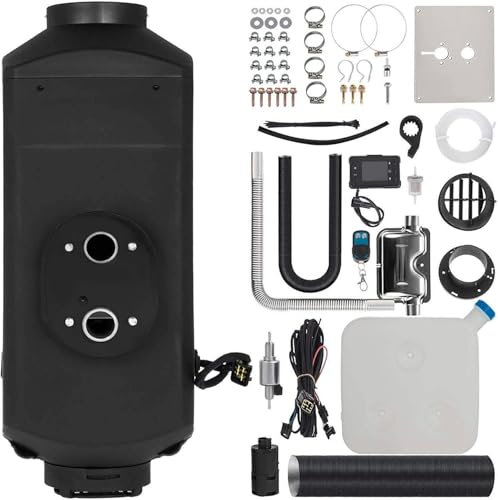 LYJYUJIE Rescaldatore da 24 V 8kW Aria, Riscaldamento di Parcheggio con Serbatoio del Termostato di Controllo LCD LCD A Interruttore Remoto ~/