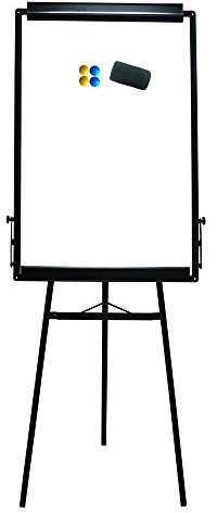XIWODE - Tableau Blanc Magnétique sur Pied 90x60 cm Noir, Hauteur Réglable, Portable Léger, Effaçable à Sec, pour Bureau, École, Maison