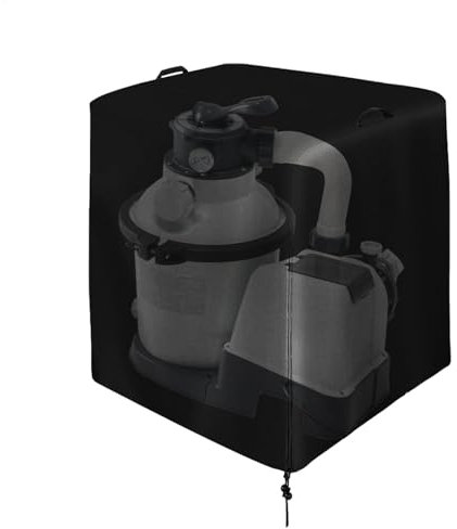Boîtier de pompe de piscine, housse de pompe de piscine | Toit de filtre à sable anti-UV imperméable noir en tissu, protection solaire, couverture d'hiver pour entrée extérieure