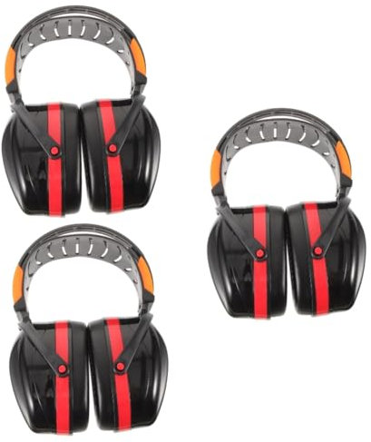 Uonlytech 3stücke Soundproof Headset Für Drummer Geräuschreduzierende Ohrenschützer Mit Bequemen Gepolsterten Ohrmuscheln Für Proben Lernen Und Schlafen Rote Farbe Ergonomisches Design