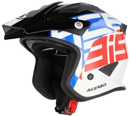 ACERBIS Jethelm Aria Graphic Blau Rot und Weiß, vollständig zugelassen 22.06 (L 59/60)
