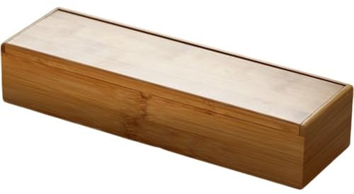 Glixoft Wooden Cutlery Box Kitchen Chopstick Storage Box with Lid Utensil Drawer Organizer Tableware Spoon Cage Cutlery Storage Box for Tableware