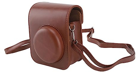 Annadue Sofortbildkamera-Tasche für Fuji Minis 12, PU-Leder-Schutztasche mit Verstellbarem Riemen, Abnehmbarer Abdeckung, Vollständiger Schutz, für Kameraschutz Im Freien