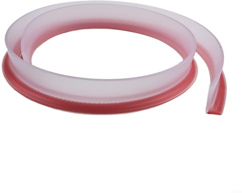 DAZZLEEX Silikon-Dusch-Wasserstopper, 1 m, flexible Schwellendichtung für Badezimmerboden, Auslaufschutz und gewellte Duschwasserspeicherung (transparent)