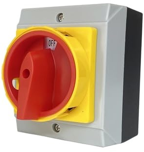 ZGPOSQKZSC Interrupteur sectionneur Yaming verrouillable, cadenas fixe, rotatif, avec boîtier, 32 A, 690 V, triphasé, 2 positions, marche/arrêt, YMD11-32D 3P