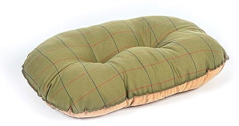 Danish Design Hunter Tweed Brown Machine Washable Dog/Puppy Quilted Mattress 27 Inch, Green