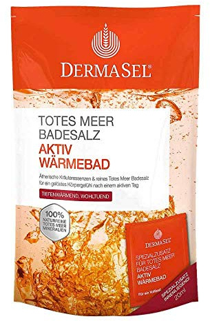 DermaSel® Bad Aktiv Wärme | Totes Meer Badesalz | 400 g + 20 ml