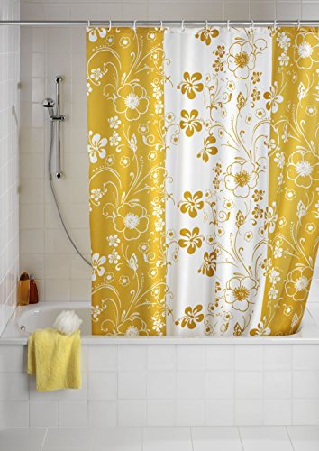 Wenko - 20059100 - Rideau de Douche en Textile - Garden Terra Anti Moisissure - 180x200 cm