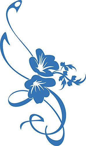 GRAZDesign Aufkleber Klodeckel Blumen Ornamente, Toilettendeckel Schild Badezimmer, Bad, WC Deckel Aufkleber, Toilettensitz WC-Sitz Deko, Klebefolie Größe 30x18cm, 053 hellblau
