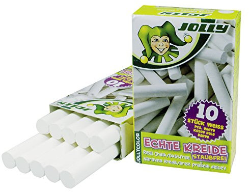 Jollycolor Kreide weiss, 10er Schachtel