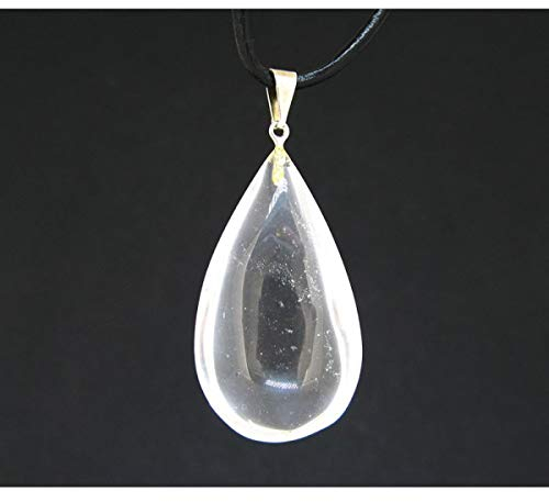 Colgante Lagrima de Cuarzo Transparente Minerales y Cristales, Belleza energética, Meditacion, Amuletos Espirituales
